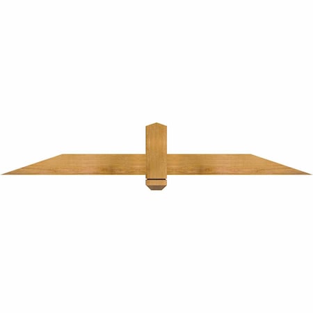 Ekena Millwork Eugene Rough Sawn Timber Gable Bracket, Western Red Cedar, 60"W x 10"H x 4"D x 4"F, 4/12 Pitch GBW060X10X0404EUG00RWR